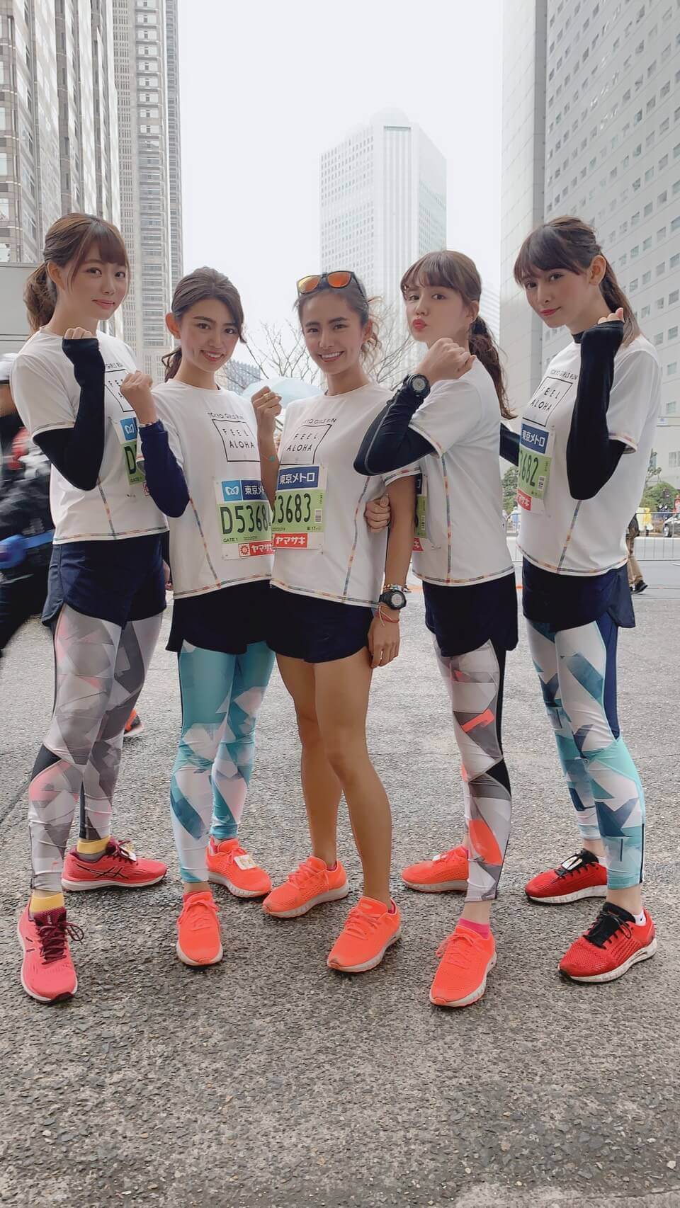 佐野千晃さんの東京マラソン出場時の写真