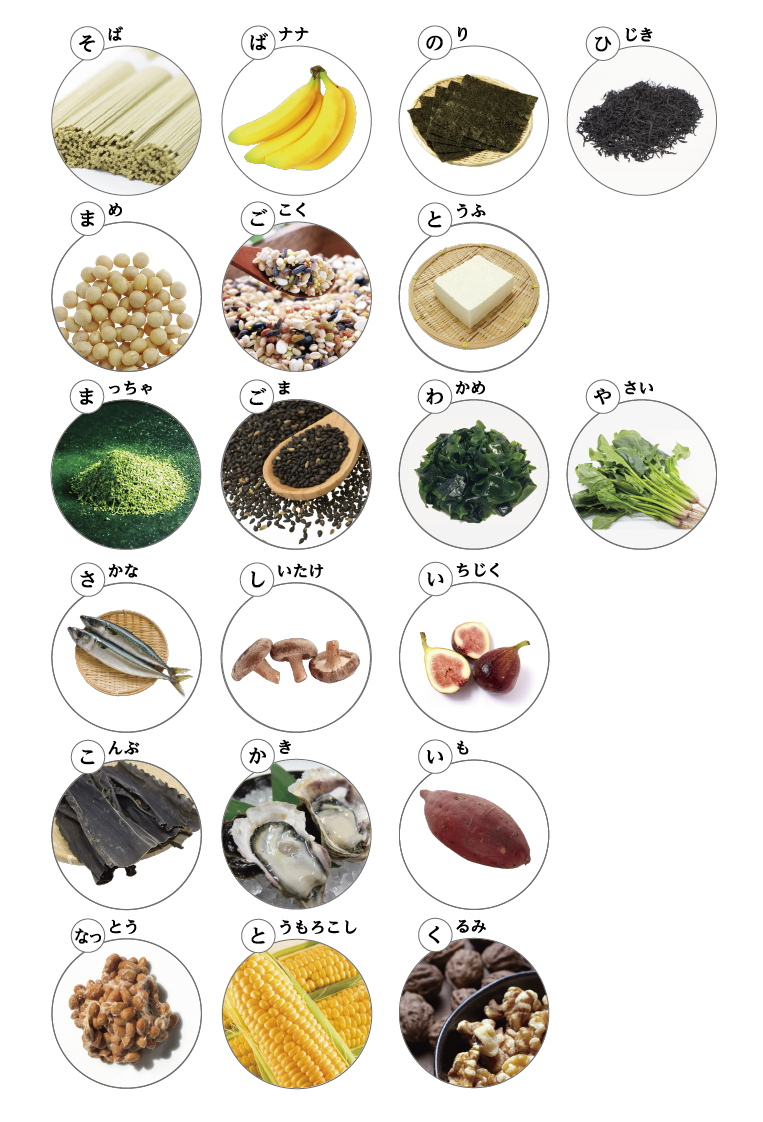 マグネシウムを多く含む食品の早見表