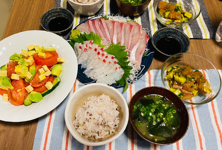 青木蘭さんの食事メニューの写真